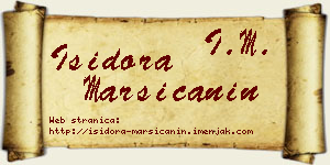 Isidora Maršićanin vizit kartica